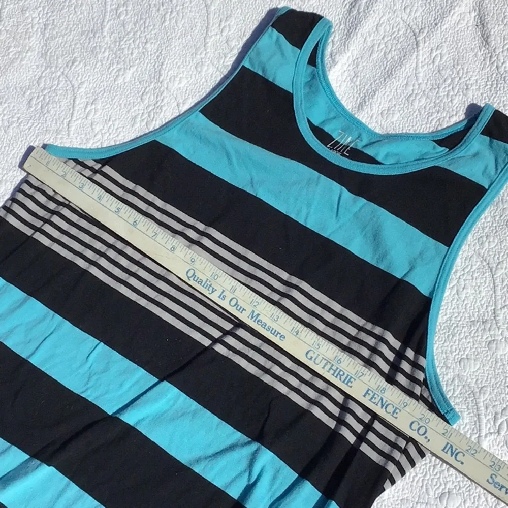 Zumiez Striped Men’s Tank Tops - Blue and Black 2 Pieces Bundle - Picture 7 of 8